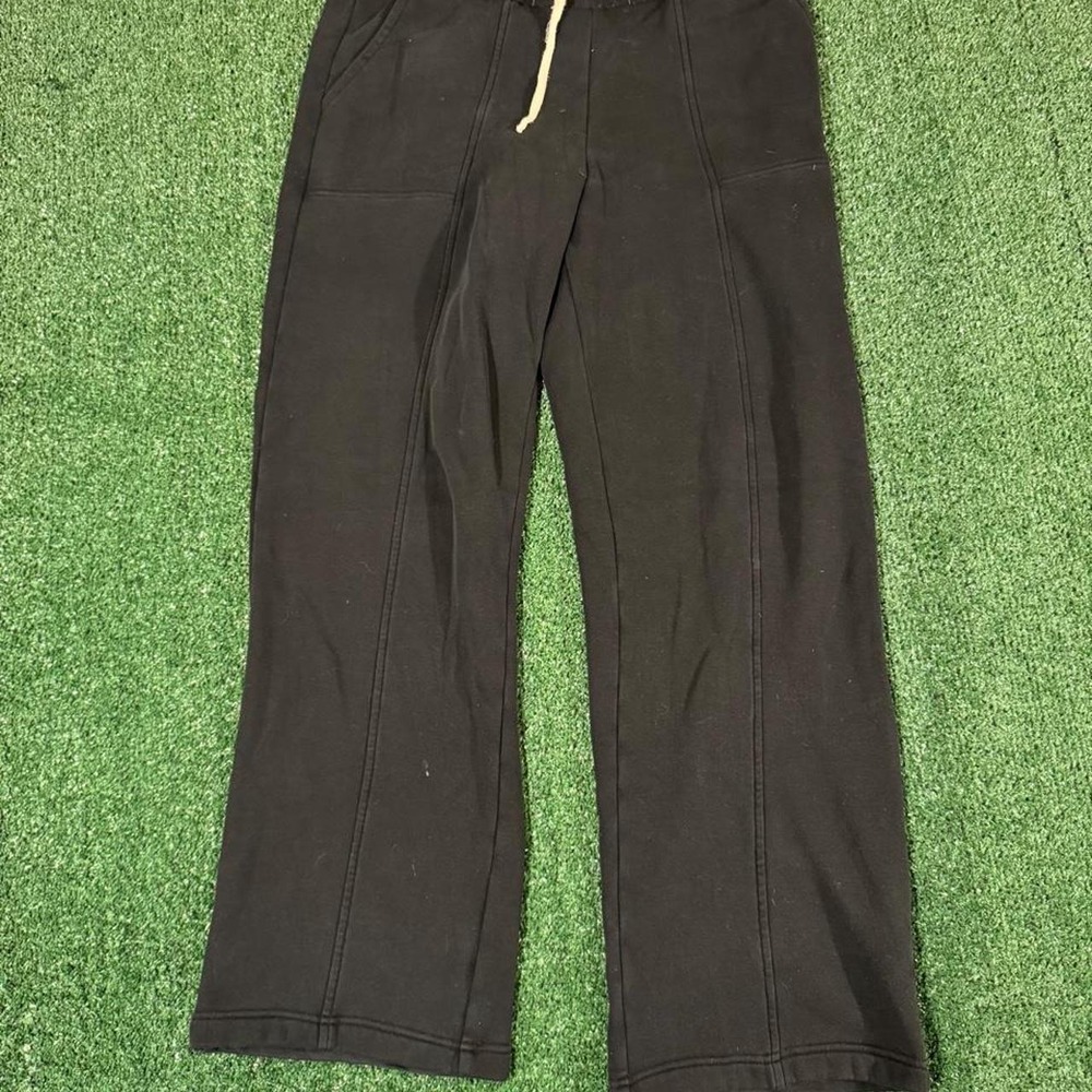 UGG Black Straight Leg Pants Stitched Panel Elastic Waist Sweatpants Size L